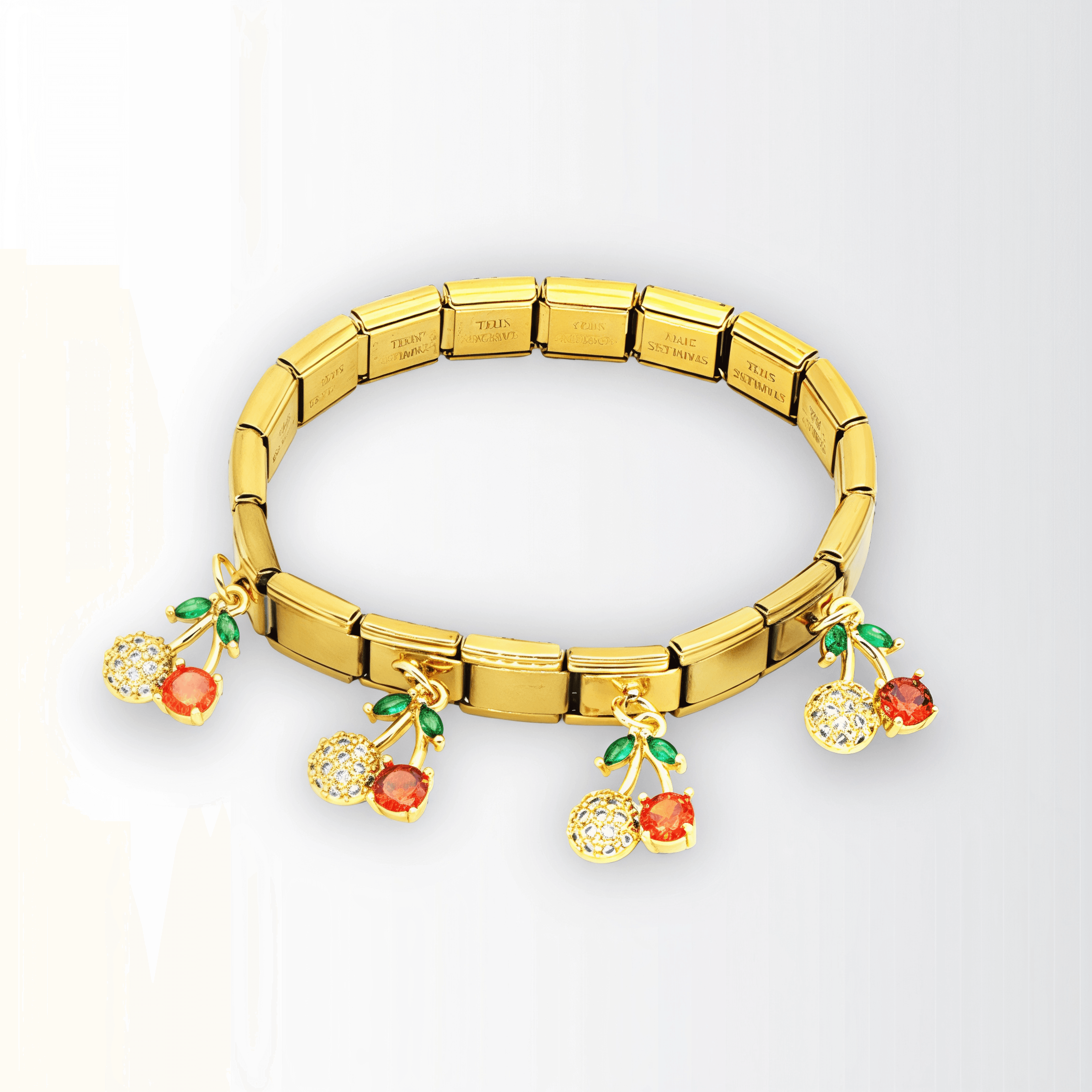 MioNove CHERRY™ –  personalizowana bransoletka z gotowymi wymiennymi zawieszkami